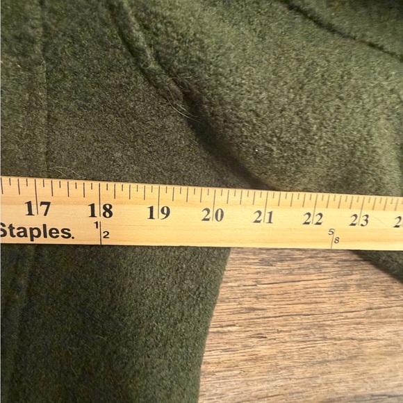 J. Crew Forest Green Italian Wool Overcoat - Picture 4 of 5